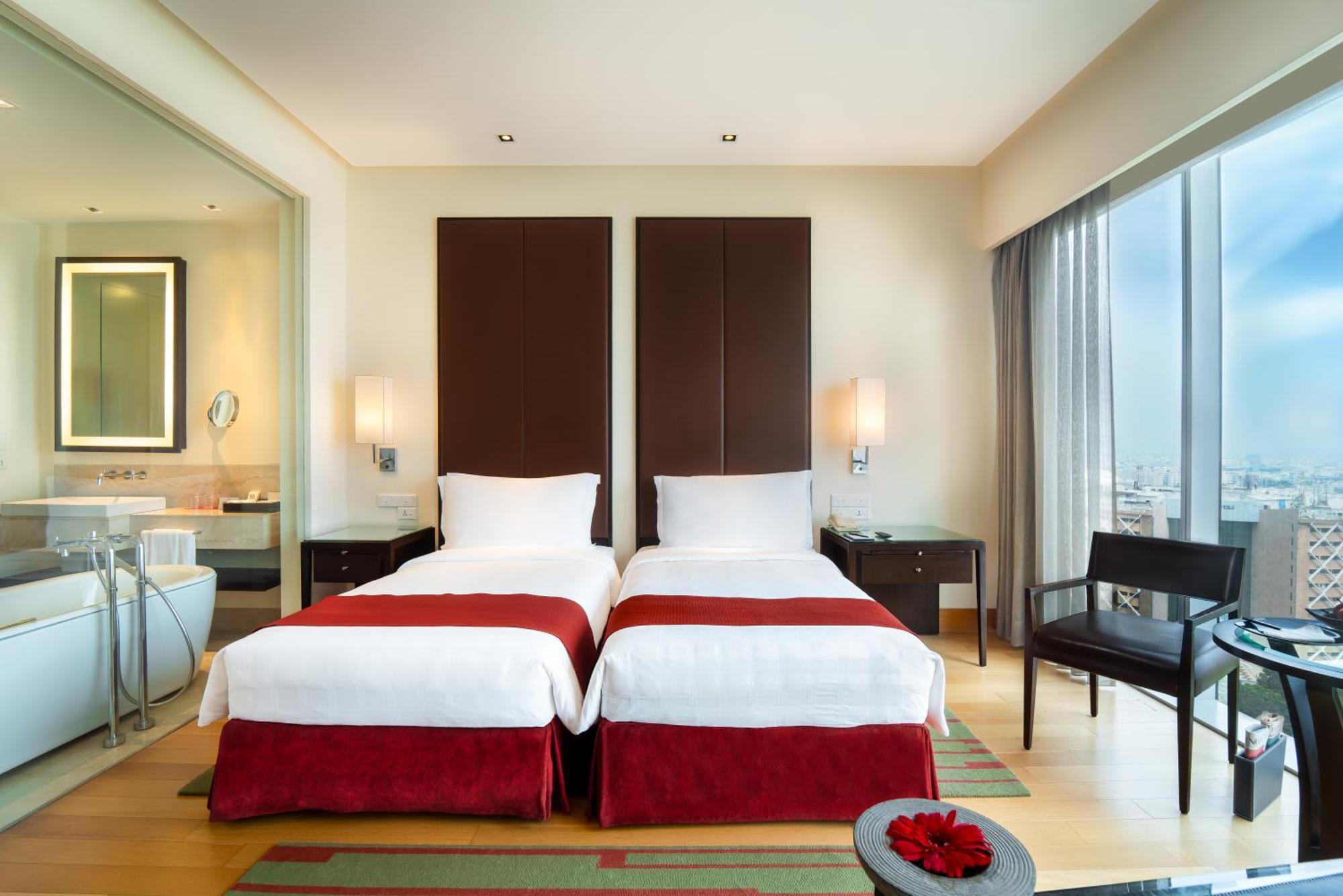 三叉戟海得拉巴酒店 外观 照片 A bedroom at the hotel